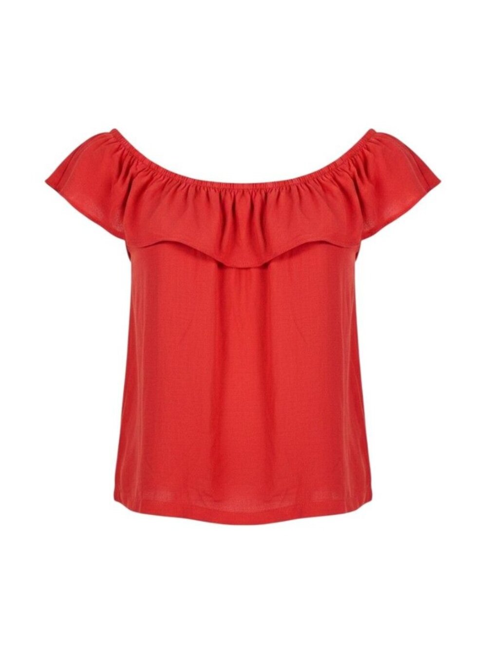 Tommy Bahama Red Off-Shoulder Ruffle Top XS